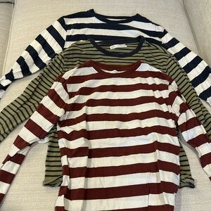 3-Pack Zara Striped Long Sleeve T-shirts